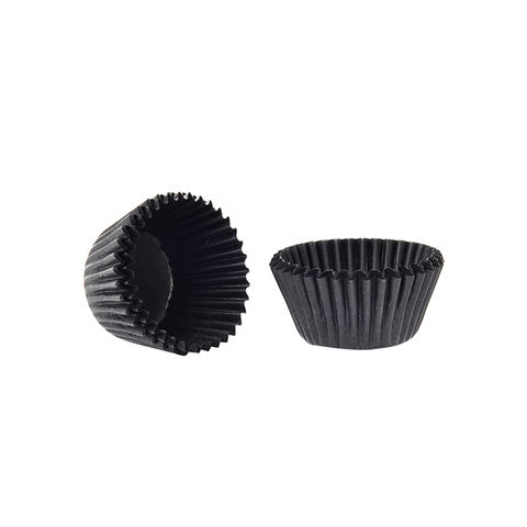 Black Mini Cupcake Liners  Black Midi Baking Cups, Greaseproof Wrappers  Bulk - Sweets & Treats™