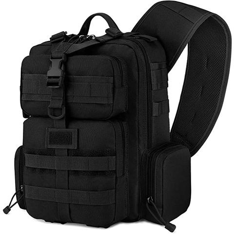 Amazon.com: CamGo Tactical Chest Sling Bag One Strap Crossbody Daypack Mini Shoulder  Backpack for Sport Daily Use : Sports & Outdoors