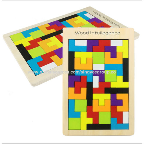 Buy Wholesale China Wooden Tetris Baby Early Education Puzzle