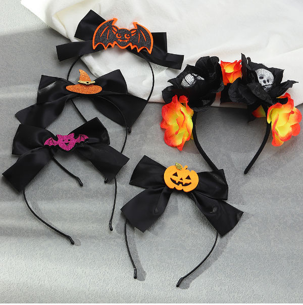 Spider Bat Bow Headband Kids Adults Hair Band Hair Accessories Halloween 