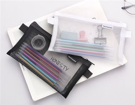 Buy Wholesale China Simple Transparent Mesh Pencil Case Storage Bag Student  Exam Special Portable Pencil Case Large Capa & Transparent Stationery Bag  Exam Special Student at USD 0.1