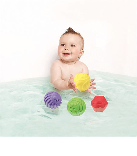 Baby Sensory Ball Soft PVC Massage Stress Relief Hand Catch Squeeze ...