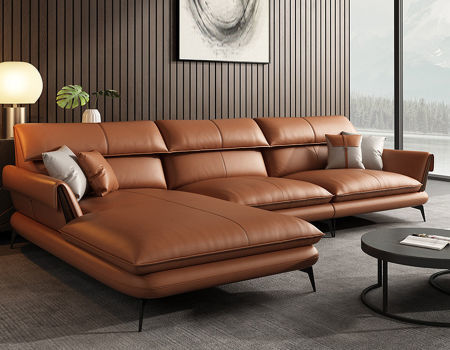 Black Leather Sofa Set Furniture, Soft Brown Leather Corner Sofa
