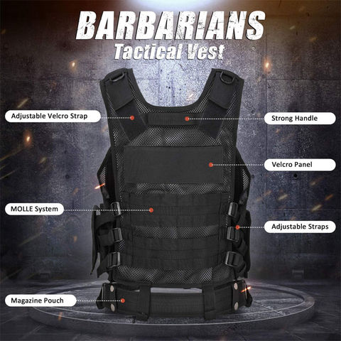 Police Army Tactico Militar Security Airsoft Molle Military Tactical Safety  Vest Black - Expore China Wholesale Molle Vest and Molle Vest, Airsoft Vest,  Adjustable Lightweight Vest
