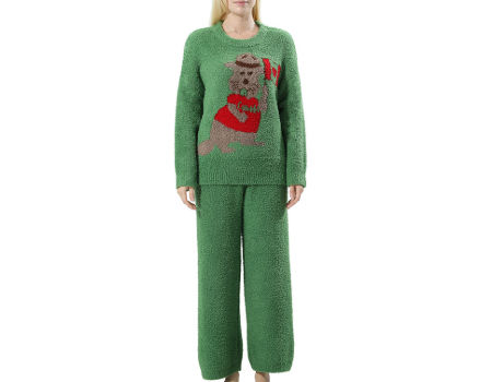 New Couple Flannel Pajamas Set Women Men Winter Coral Velvet