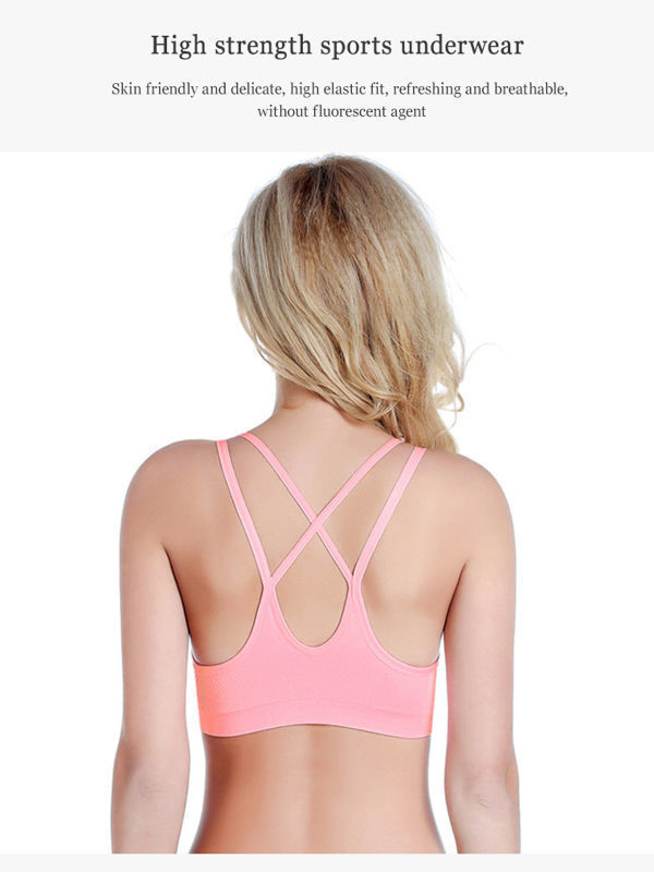 Halter Neck Sport Wear Yoga Top Sexy Nude Solid Color Gym