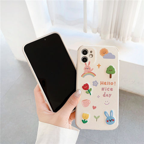 Glitter Gradient Cartoon Rabbit Phone Case - Cute Cover for iPhone