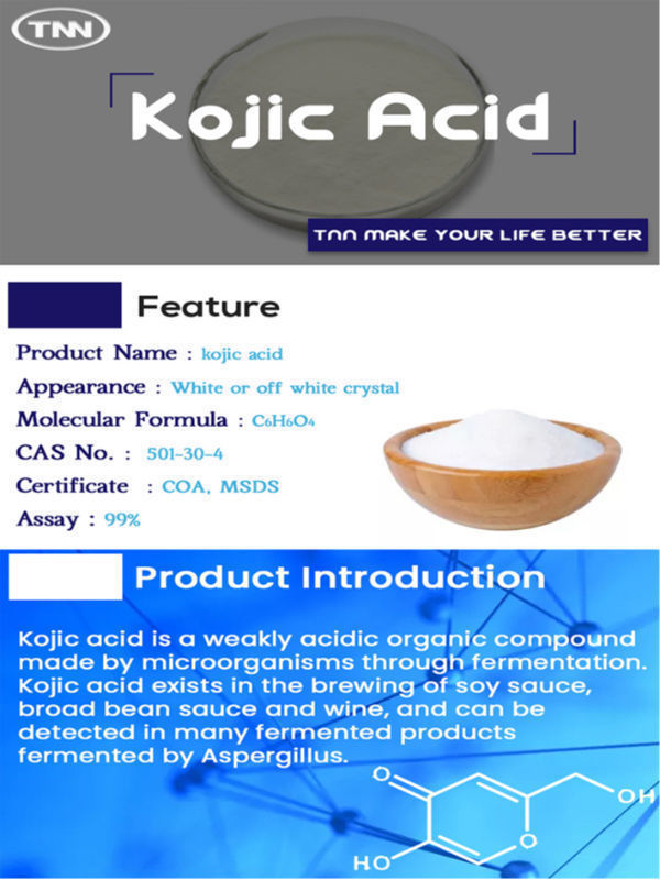 China Wholesale Bulk Price Cosmetic Ingredients CAS 501-30-4 Kojic Acid ...