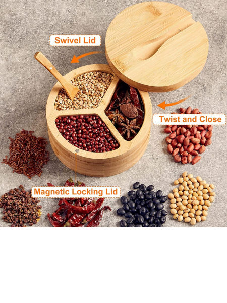 Bamboo Cellar- spice Box-seasoning Jar-Salt & Pepper Jar