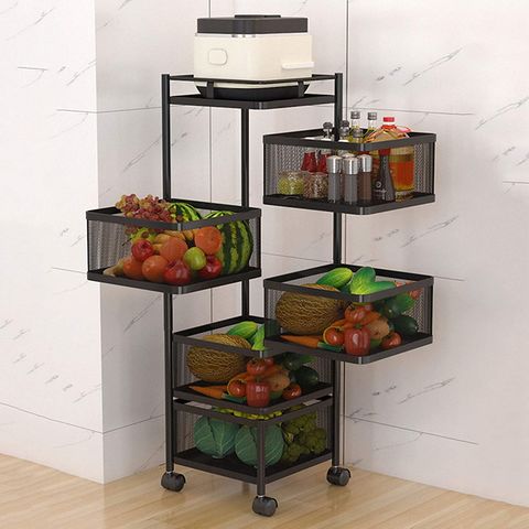 Buy Wholesale China Kitchen Multi-layer Rotating Trolleys Living Fruit Vegetable  Storage Rack & Vegetable Rack at USD 14