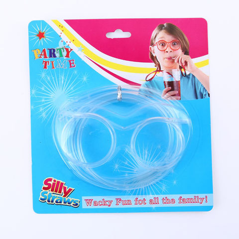 Drinking Straws Glasses Plastic 5 Pcs Party Fun Glasses Straw