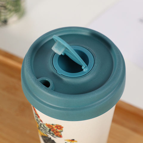 China Promotional custom reusable eco friendly bamboo fiber plastic travel coffee  cup with box Manufacturer and Supplier