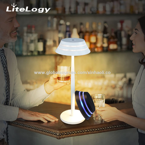 Lampe De Chevet Avec Port USB, Petite Lampe De Table USB LED Grise