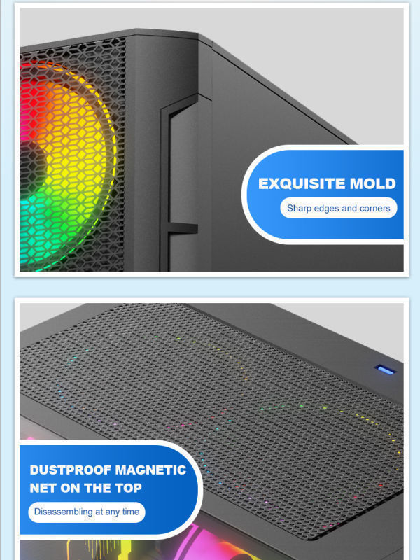 Gaming PC Hardware Gabinete Case Mid Tower Rgb Pc Gamer Oem Acrylic Matx Computer Case supplier