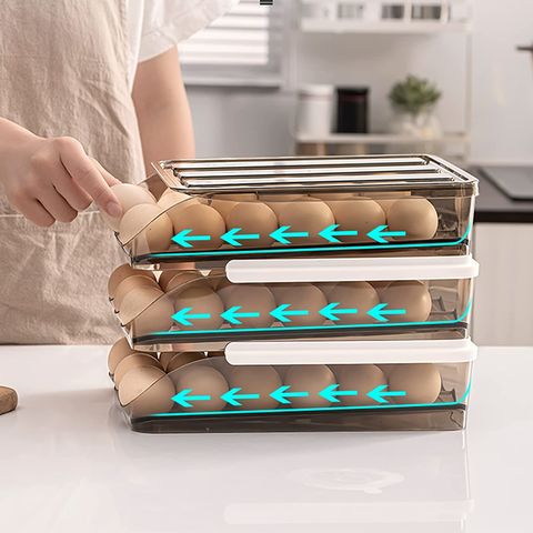 1pc Three-layer Egg Storage Holder For Refrigerator, Household Organizer  For Kitchen, Keeping Eggs Fresh