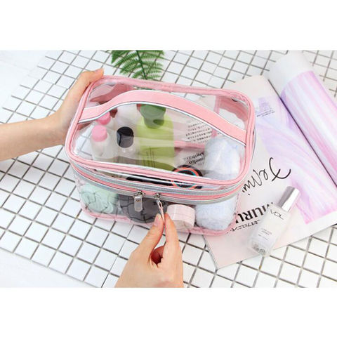 Buy Wholesale China 3pcs Clear Transparent Pvc Cosmetic Bag Small