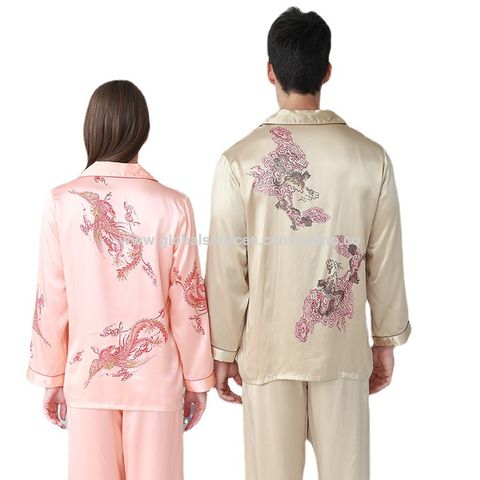 Silk Home Clothes Nightwear, Womens Silk Pajamas Couple