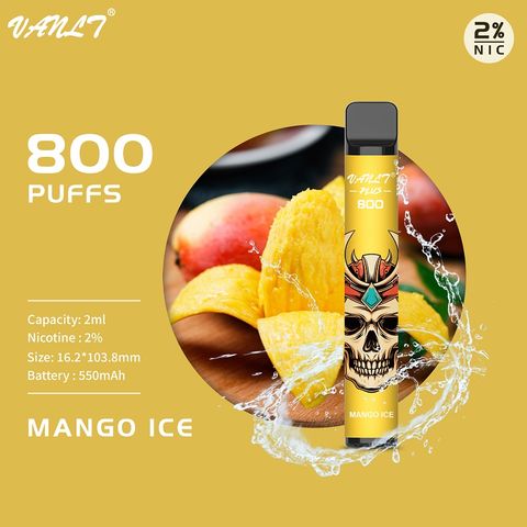 China VANLT Lux 800 Puffs Factory wholesale e Cigarette mango ice e ...