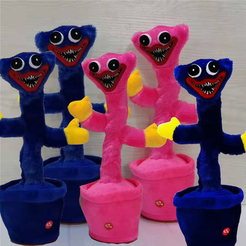 Qiaoxi Colorful Soft Plush Poppy Playtime Doll Singing Dancing Potted Shape  Tabletop Decoration Interesting Educational Toys For Kids (60 songs)