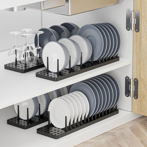 Tableware Storage Box Put Dishes Rack With Lid Double-layer Drain Household  Kitchen Dish Storage Rack Box Cupboard