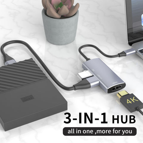 3-en-1 USB centro USB 3,0 100w PD de carga