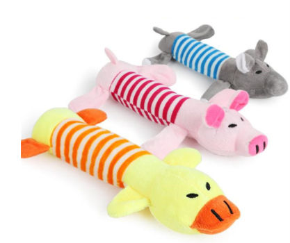 4 Legs Squeaker Squeaky Plush Sound Pig Elephant Duck Ball For Dog Toys 