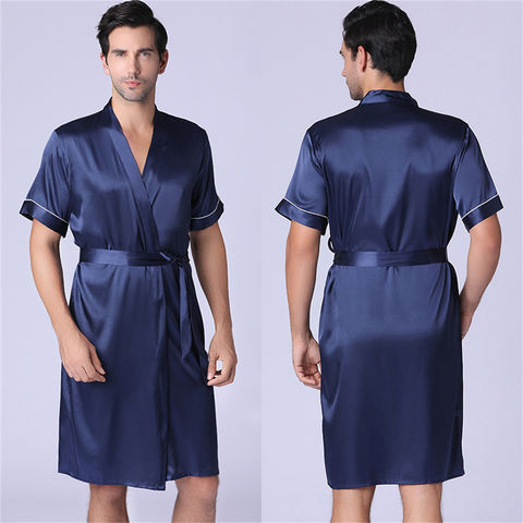 Custom & Wholesale Private Label Mens 100% Silk Robes MOQ=100