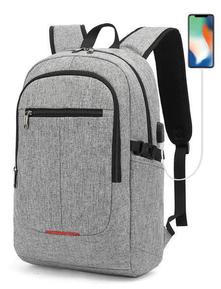 aged gray backpack