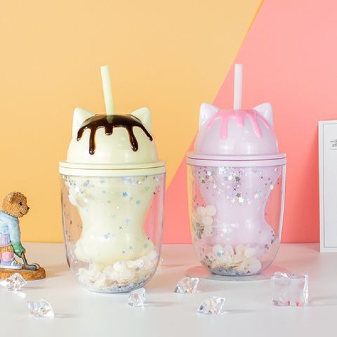 Fresh Candy-Colored Kids Sip Cup Children Water Cup with Built In Straw Mug  Drink Home Colors Simple Plastic One-Piece Straw Cup - AliExpress