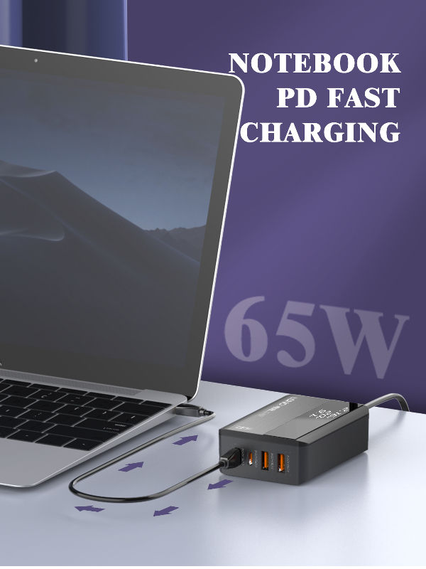 LDNIO 65W Two PD Type-C and Two QC3.0 Super Fast Charging Desktop Mobile Charger For iPhone13 A4808Q supplier