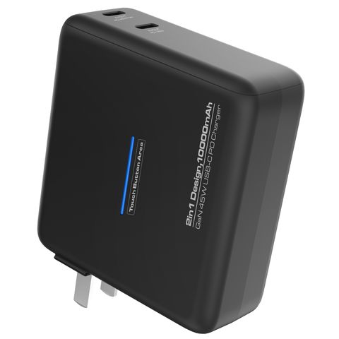 China 2 in 1 GaN tech 60W USB C PD Wall Charger with built-in battery ...