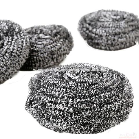 Stainless Steel 410 Iron Sponge Utensil Scrubber Metal Spiral Scourer -  China Stainless Steel Scourer and Stainless Steel Scrubber price