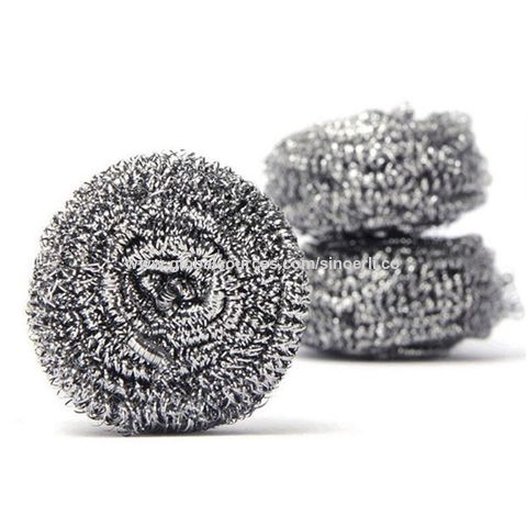 Silver Dish Washing Scrubber / Stainless Steel Ss 410 Scourer - China  Spiral Scourer for Pot Cleaning and Scourer for Kitchen Cleaning price