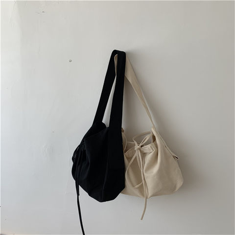 Light Gray Canvas Shoulder Bag, Crossbody Tote Bag, Washable Cotton Fabric  Bag, Minimalist Everyday Bag, Messenger Bag, Top Handle Bag, Cute