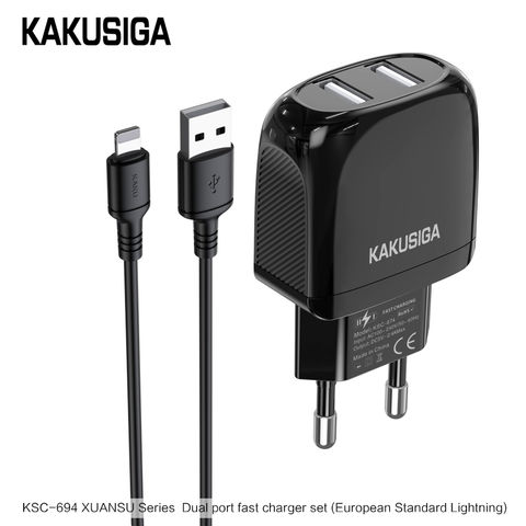 kakusiga charge 3.0 pour téléphone portable double usb chargeur de