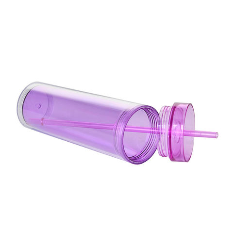 20oz Milk Tumbler with Dome Lids Double Wall Plastic Drink Cups With Straw  Reusable Clear Water Bottle Transparent Fruit Cup