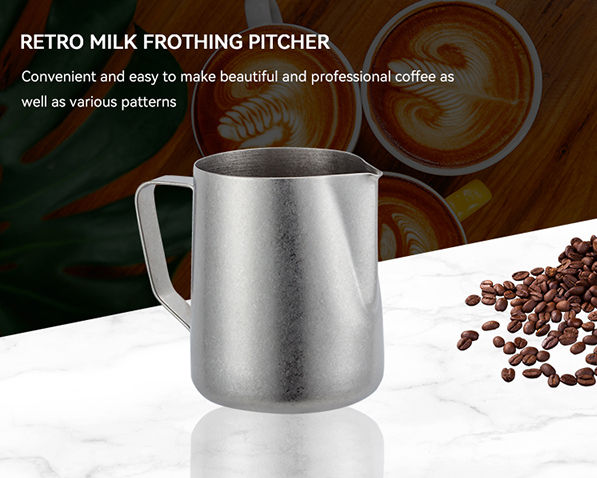 Milk Frothing Pitcher Stainless Steel Milk Frothing Cup Coffee Frother Cup  600ml 