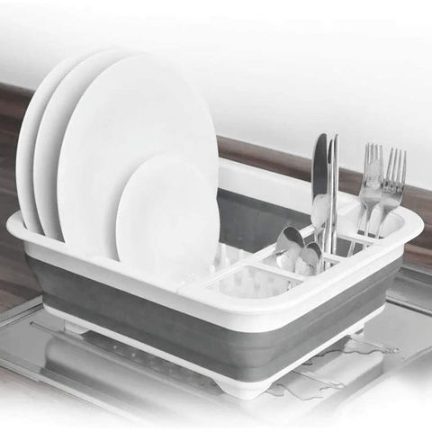1pc Retractable Pot Lid Holder, Countertop Dish Drying Rack