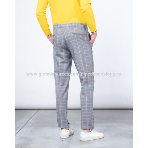 Compre Pantalones De Tela Escocesa Casuales De La Moda De Los Hombres y  Pantalones De Tela Escocesa Casuales De La Moda de China por 17.57 USD