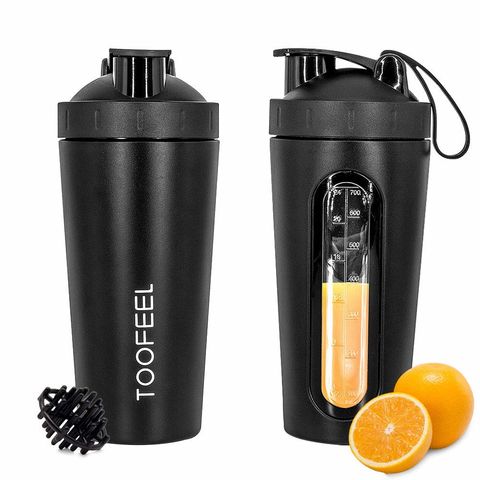 Stainless Steel Visible Window Shaker Bottle BPA Free, Gym for Protein  Shaker