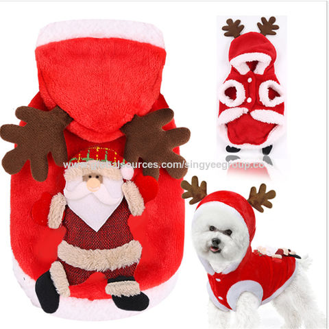 Pet Clothing Plush Elk Cape Dog & Cat Costumes Luxury Dog Gifts