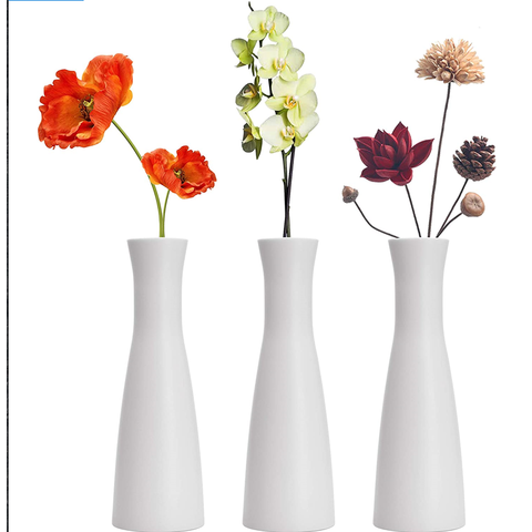Maceteros de cilindro alto de flores de la tabla occidental para