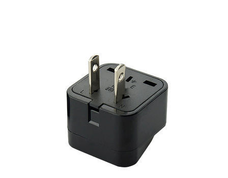 Travel Adapter AC Flat Jack from 220V to 110V Plug Europe Asia to US 