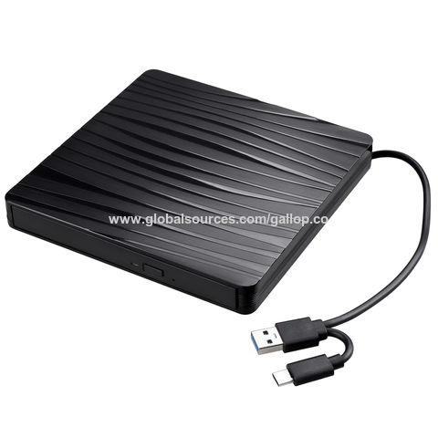 Lecteur CD et DVD Externe pour PC Portable + Mac - USB 3.0 Transmission  Haute Vitesse - Câble USB Fourni - Compatibilite Windows et Mac OS - Noir -  Lecteur-graveur externe - Achat & prix