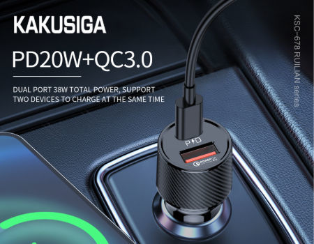 Buy Wholesale China 2022 New Kakusiga Ksc-678 Fast Charging Pd Qc3.0 Car  Charger Set With Micro Type C Cable & Car Charger at USD 3.12 | Global  Sources