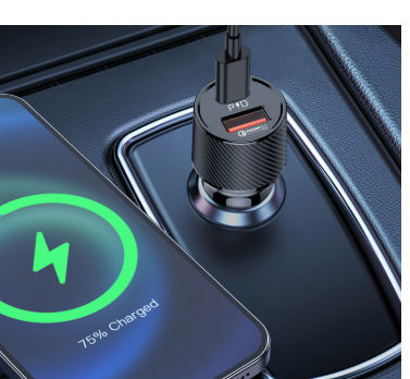 KAKUSIGA KSC-677 QC3.0 USB-C PD fast car charger in-car charger supplier