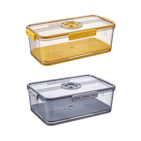 1pcs,Box side door storage box, fruit container transparent