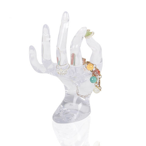 Jewelry Display Stand Multifunctional Acrylic Mannequin Hand Ring Holder  Hand Jewelry Holder for Bangle Necklace Tabletop