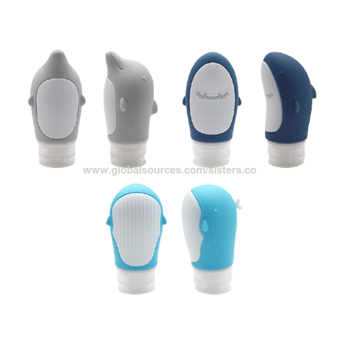 Botellas de Viaje de Silicona, Juego de Contenedores de Viaje Rellenables de Silicona a Prueba de Fugas, Paquete de 2