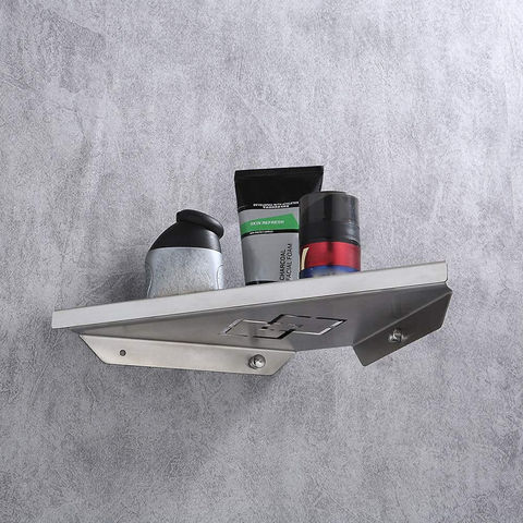 1pc Wall-mounted Triangular Storage Rack For Bathroom, Corner Bathroom Shelf